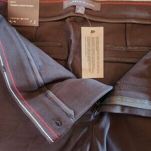 Tommy Hilfiger women's pant, black, Hampton Ponte Trouser, mid-rise straight leg